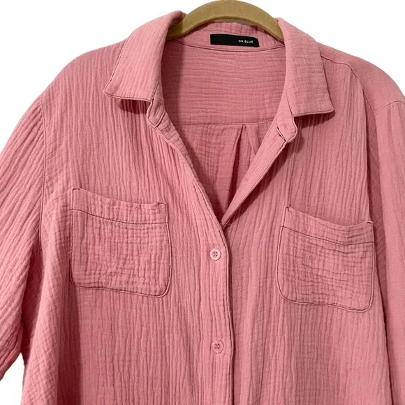 Cotton Gauze Button Down Top - Picture 3 of 7